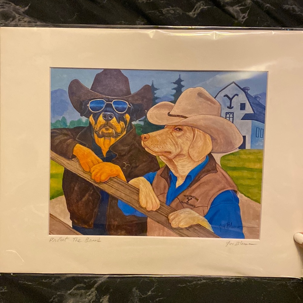 Yellowstone Dog Painting